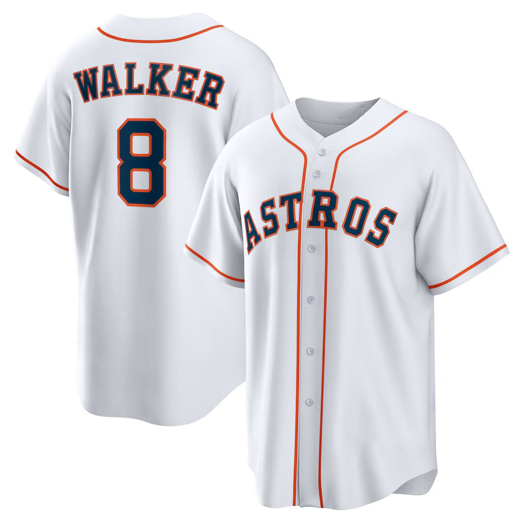 Houston Astros #8 Christian Walker White MWATKINS Home Replica Jersey