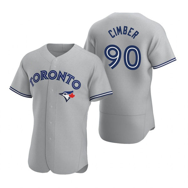 Toronto Blue Jays #90 Adam Cimber Gray MWATKINS Road Flex Base Player Jersey