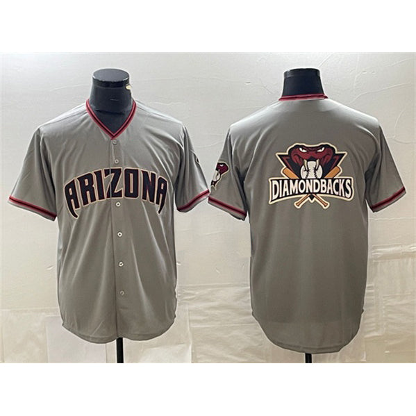 Arizona Diamondbacks Gray MWATKINS Team Big Logo Cool Base Stitched Jerseys