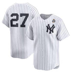 New York Yankees #27 Giancarlo Stanton White MWATKINS 2024 World Series Home Limited Stitched Jersey