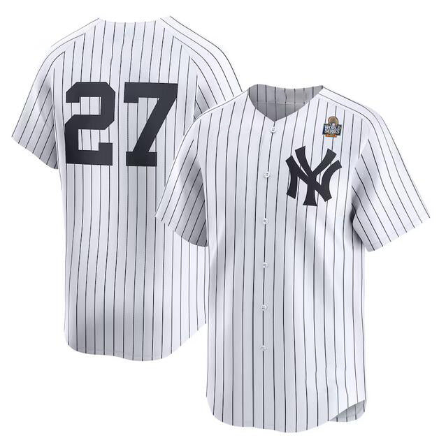 New York Yankees #27 Giancarlo Stanton White MWATKINS 2024 World Series Home Limited Stitched Jersey