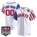 Custom San Francisco Giants America 250 Edition Vapor Premier Limited White MWATKINS Stitched Jerseys