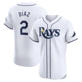 Tampa Bay Rays #2 Yandy Diaz White MWATKINS Home Elite Player Jersey