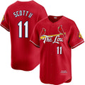 St. Louis Cardinals #11 Victor Scott II Red MWATKINS City Connect Limited Stitched Jersey