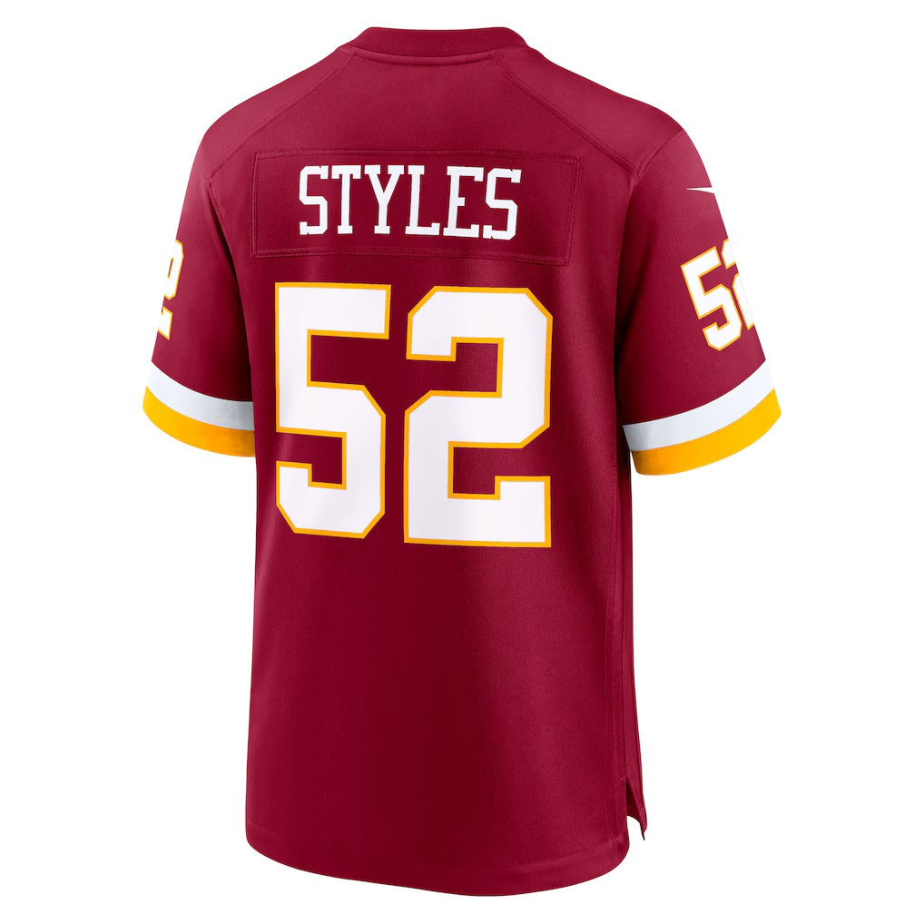 W.Commanders #52 Sonny Styles Burgundy MWATKINS 2026 Draft First Round Pick No. 7 Team Game Jersey