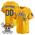 Custom Houston Astros x One Piece Gold MWATKINS Vapor Premier Limited Jersey - Stitched