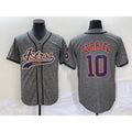 Houston Astros #10 Yuli Gurriel Grey MWATKINS Gridiron Cool Base Stitched Jersey
