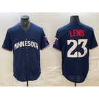 Minnesota Twins #23 Royce Lewis Navy MWATKINS Cool Base Stitched Jersey