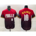 Philadelphia Phillies #10 JT Realmuto Red MWATKINS 2024 City Player Number Cool Base Jersey 2