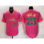 San Diego Padres #23 Fernando Tatis Jr. Pink MWATKINS Cool Base Stitched Jerseys