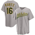 Oakland Athletics #16 Nick Kurtz Gray MWATKINS 2024 Away Limited Stitched Jersey