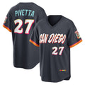 San Diego Padres #27 Nick Pivetta Obsidian MWATKINS 2026 City Connect Stadium Jersey