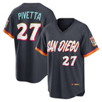 San Diego Padres #27 Nick Pivetta Obsidian MWATKINS 2026 City Connect Stadium Jersey