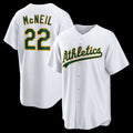 Oakland Athletics #22 Jeff McNeil White MWATKINS Home Replica Jersey