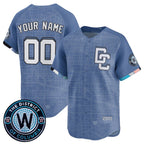 Custom Washington Nationals ACTIVE PLAYER Blue MWATKINS 2025 City Connect Limited Stitched Jersey
