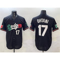 Los Angeles Dodgers #17 Shohei Ohtani Black MWATKINS Mexico Flag Limited Stitched Jersey