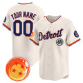 Custom Detroit Tigers x Dragon Ball Cream MWATKINS Vapor Premier Limited Jersey - All Stitched