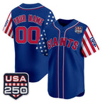 Custom San Francisco Giants America 250 Edition Vapor Premier Limited Royal MWATKINS Stitched Jerseys