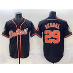 Detroit Tigers #29 Tarik Skubal Black MWATKINS With Patch Cool Base Stitched Jersey