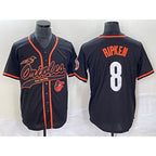 Baltimore Orioles #8 Cal Ripken Jr Black MWATKINS With Patch Cool Base Stitched Jersey