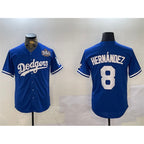 Los Angeles Dodgers #8 Enrique Hernandez Royal MWATKINS 2024 World Series Cool Base Stitched Jersey