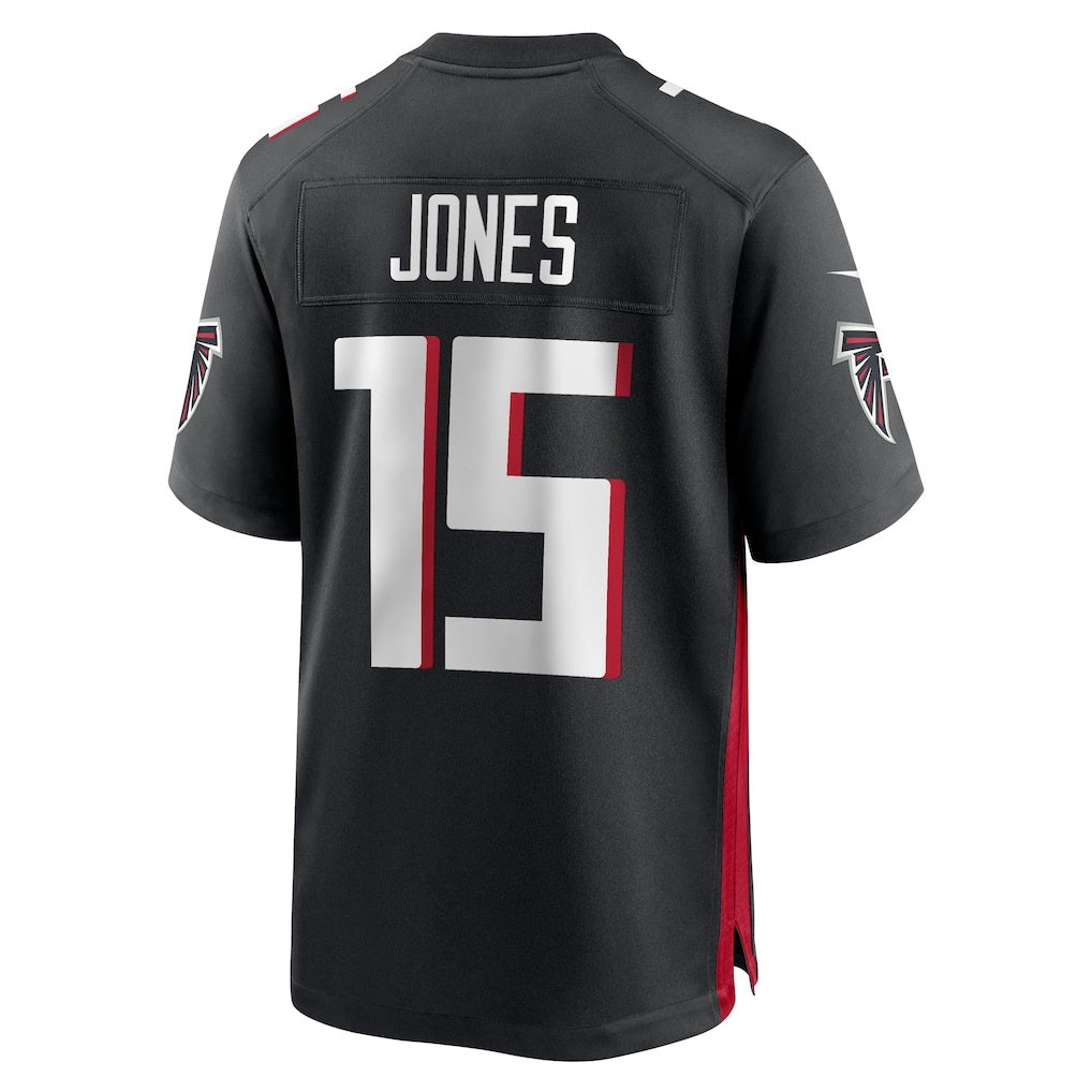 A.Falcons #15 Emory Jones Black MWATKINS Team Game Jersey
