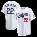 Los Angeles Dodgers #22 Clayton Kershaw White MWATKINS 2026 Gold Collection Stadium Jersey