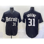 Detroit Tigers #31 Riley Greene Black MWATKINS 'Motor Gothic Edition' Vapor Premier Limited Stitched Jersey