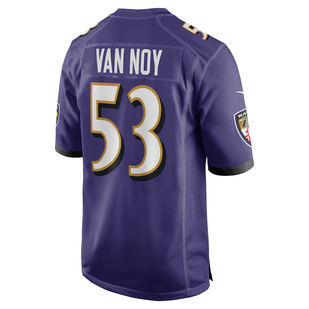 B.Ravens #53 Kyle Van Noy Purple MWATKINS Team Game Jersey