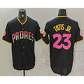 San Diego Padres #23 Fernando Tatis Jr Black MWATKINS 20th Anniversary Cool Base Stitched Jersey
