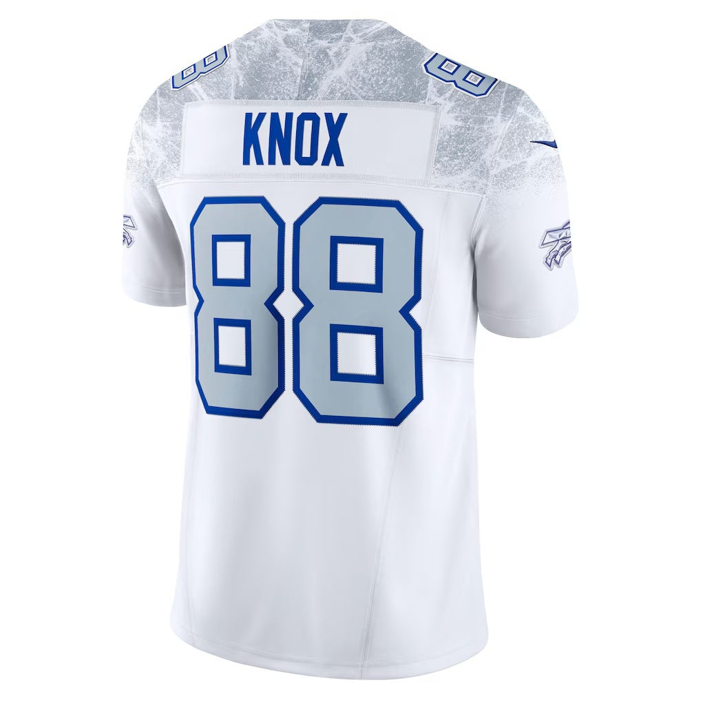 B.Bills #88 Dawson Knox White MWATKINS 22025 Rivalries Collection Limited Jersey