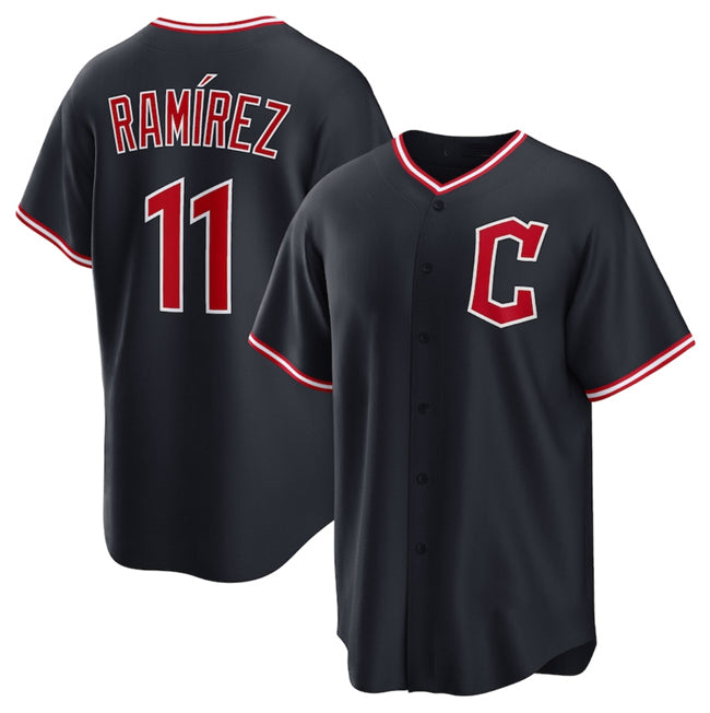 Cleveland Guardians #11 Jos¨¦ Ram¨ªrez Navy MWATKINS 2025 Alternate Limited Stitched Jersey