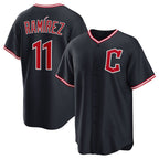 Cleveland Guardians #11 Jos¨¦ Ram¨ªrez Navy MWATKINS 2025 Alternate Limited Stitched Jersey