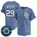 Washington Nationals #29 James Wood Blue MWATKINS 2025 City Connect Limited Stitched Jersey