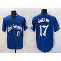 Los Angeles Dodgers #17 Shohei Ohtani Blue MWATKINS 2025 LA Gothic Style With Fernando Patch Vapor Premier Limited Stitched Jersey