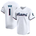 Miami Marlins #1 Dad White MWATKINS Home Limited Jersey