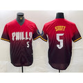 Philadelphia Phillies #5 Bryson Stott Red MWATKINS 2024 City Player Number Cool Base Jersey