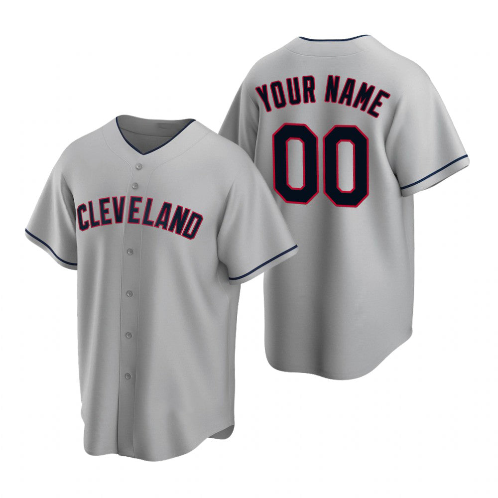 Custom Cleveland Indians Gray MWATKINS 2020 Stitched Cool Base Road Jersey