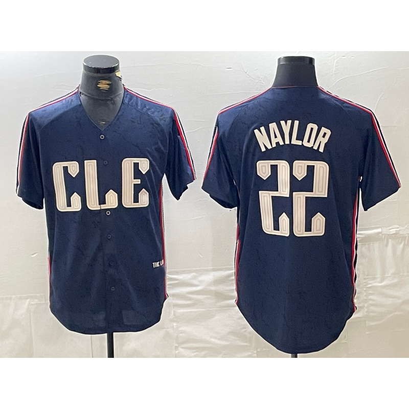 Cleveland Guardians #22 Josh Naylor Navy MWATKINS 2024 City Connect Limited Stitched Jersey