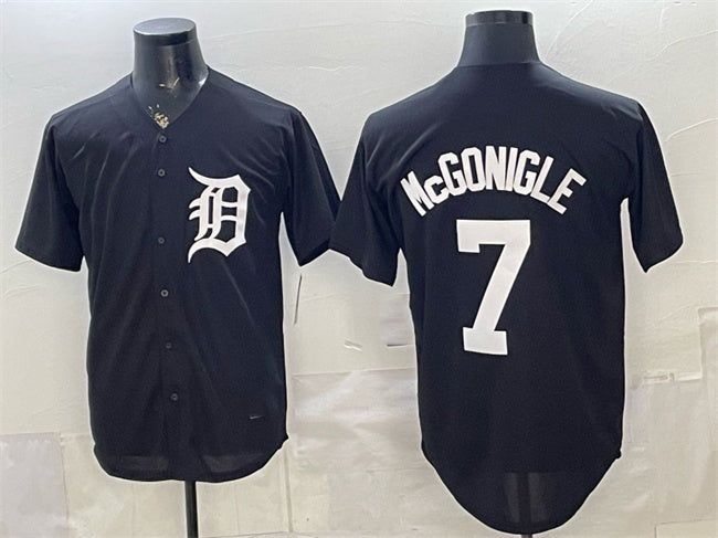 Detroit Tigers #7 Kevin McGonigle Black MWATKINS Limited Stitched Jersey