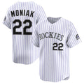 Colorado Rockies #22 Mickey Moniak White MWATKINS Home Limited Stitched Jersey