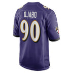 B.Ravens #90 David Ojabo Purple MWATKINS Player Game Jersey