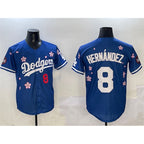 Los Angeles Dodgers #8 Enrique Hernandez Royal MWATKINS 2025 Tokyo Series Limited Stitched Jersey