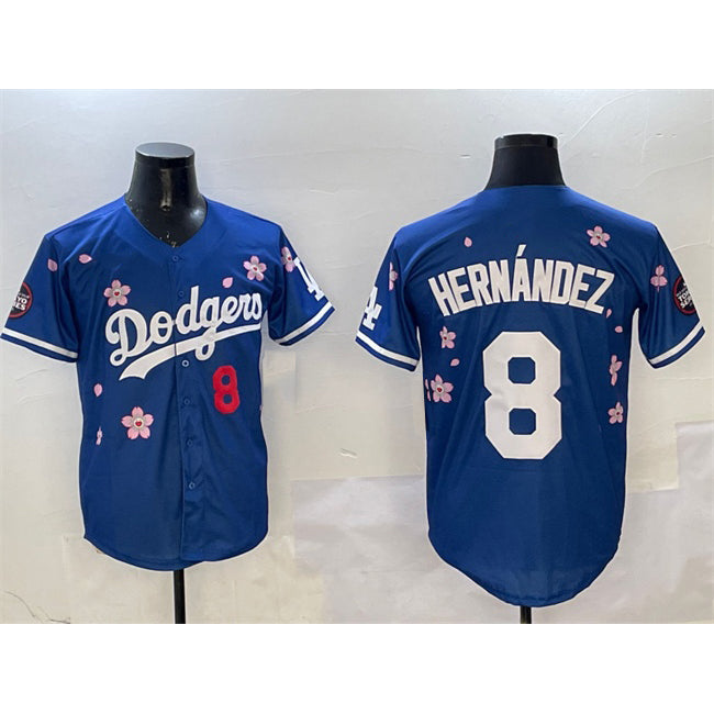 Los Angeles Dodgers #8 Enrique Hernandez Royal MWATKINS 2025 Tokyo Series Limited Stitched Jersey