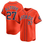 Houston Astros #27 Jose Altuve Orange MWATKINS Alternate Limited Player Jersey