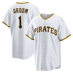 Pittsburgh Pirates #1 Groom Home White MWATKINS Replica Jersey