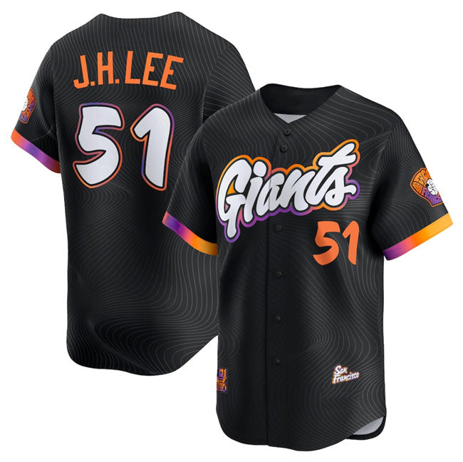 San Francisco Giants #51 Jung Hoo Lee Black MWATKINS Anthracite 2025 City Connect Limited Stitched Jersey