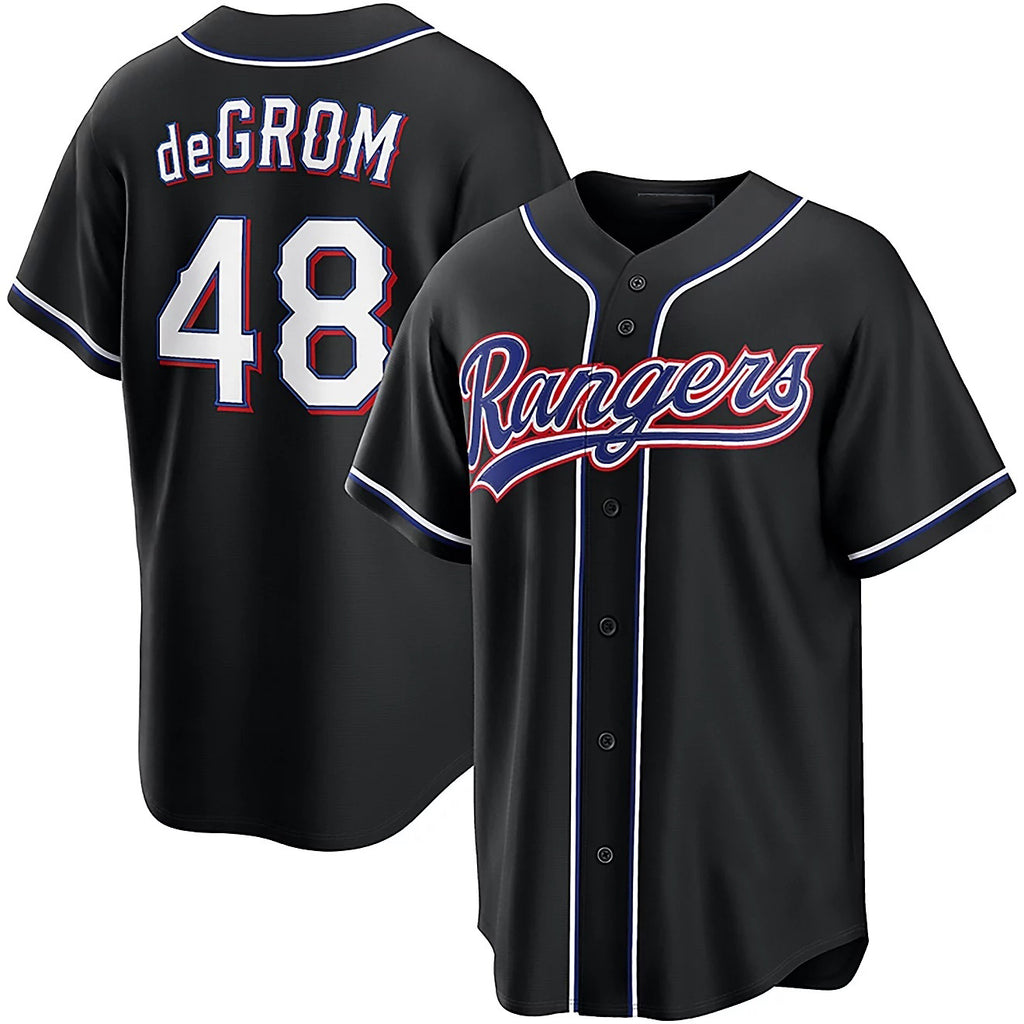Texas Rangers #48 Jacob Degrom 2026 Black MWATKINS Out Fashion Jersey