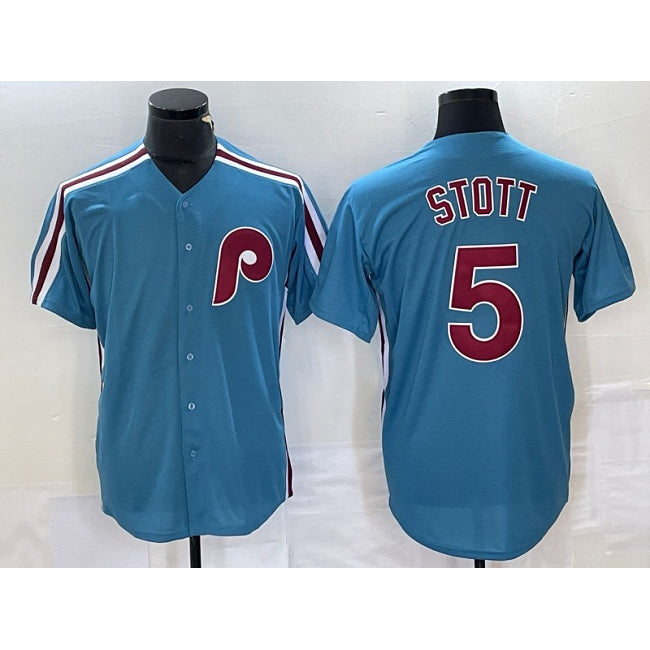 Philadelphia Phillies #5 Bryson Stott Blue MWATKINS Cool Base Stitched Jersey