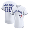 Custom Toronto Blue Jays White MWATKINS Home Elite Sponsor Patch Jersey